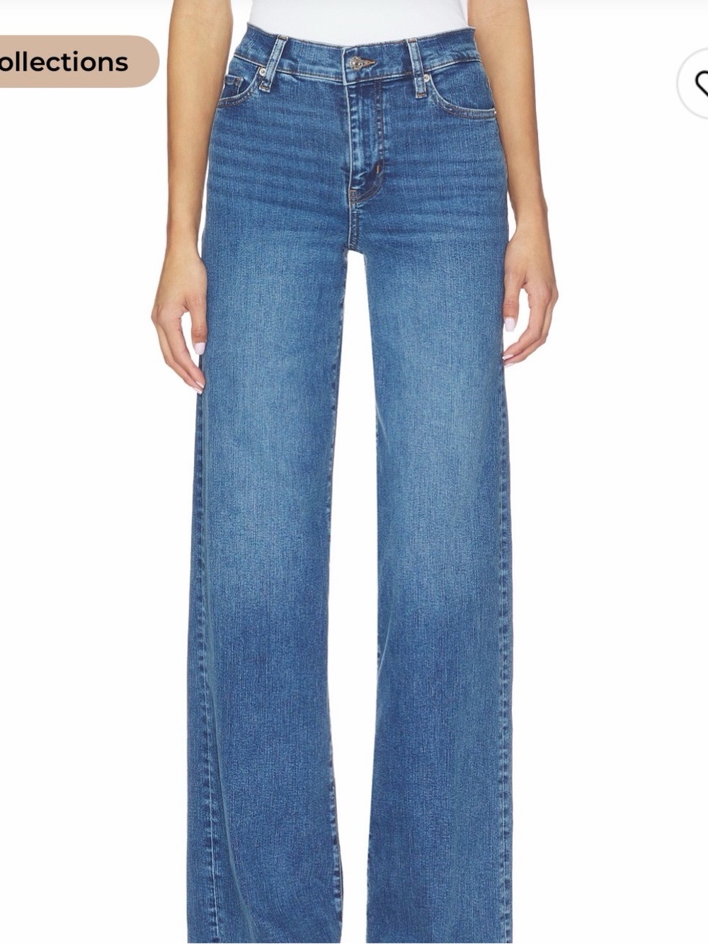 Frame Denim Le Slim Palazzo Jeans - Medium Blue size 26